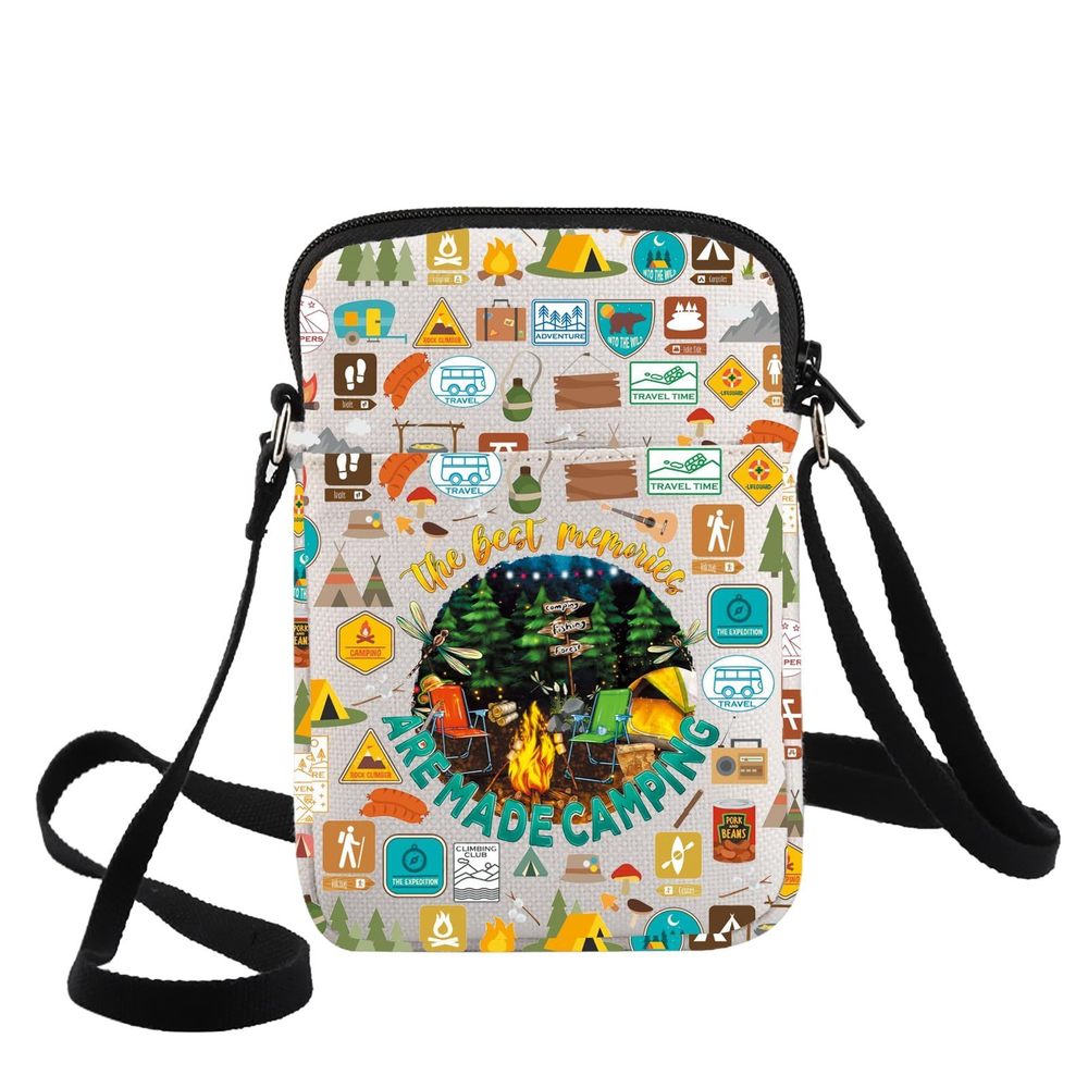Funny Camping Crossbody Bag Camper Gift The Best Memories Are Made Camping C :[